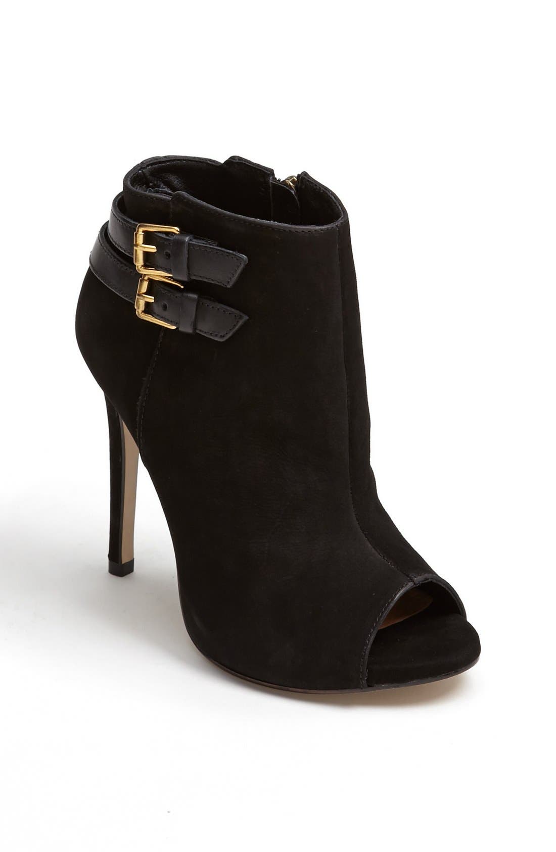 'Amberr' Bootie, Main, color, BLACK NUBUCK