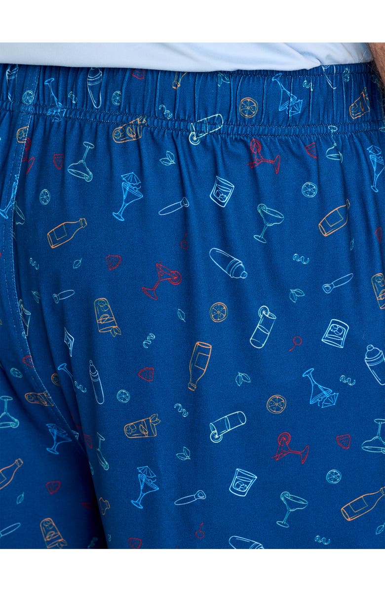 Harbor Bay by DXL Big & Tall Performance Drink Jam Lounge Shorts, Alternate, color, Navy