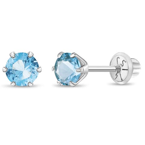 14k Classic Solitaire Earrings