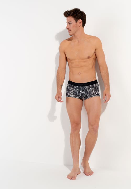 Hom Rockcity Trunk In Dark Grey Print