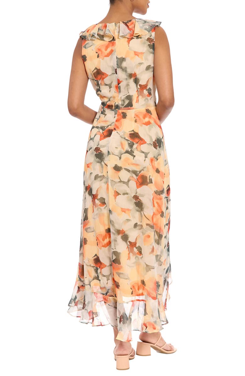 London Times Ruffle Faux Wrap Midi Dress, Alternate, color,