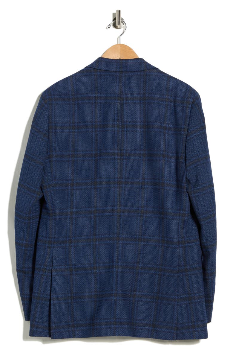Elex Plaid Wool Blend Sport Coat, Alternate, color, NAVY