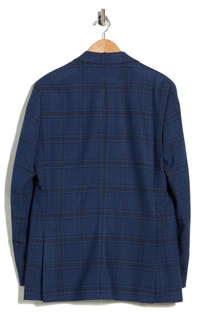 Jack Victor Elex Plaid Wool Blend Sport Coat, Alternate, color, Navy