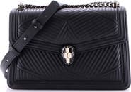 Pre-Owned Bvlgari Serpenti Forever Shoulder Bag Quilted Leather Small