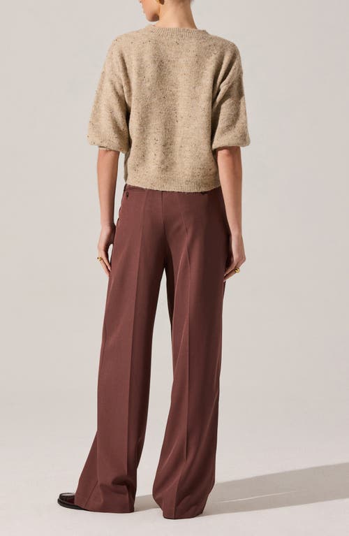 Astr The Label Faria Wide Leg Pants In Brown