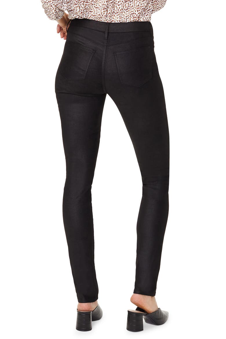 Alina Faux Suede Skinny Pants, Alternate, color, BLACK
