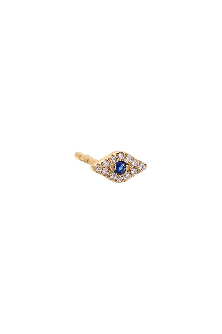 Itty Bitty Pave Evil Eye Diamond Stud Earring 14K, Alternate, color, 14K Gold