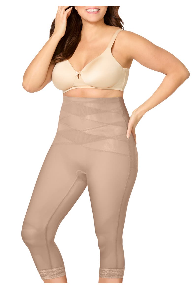 Power Shaper Firm Control High Waist Capri Shaper, Main, color, NUDE