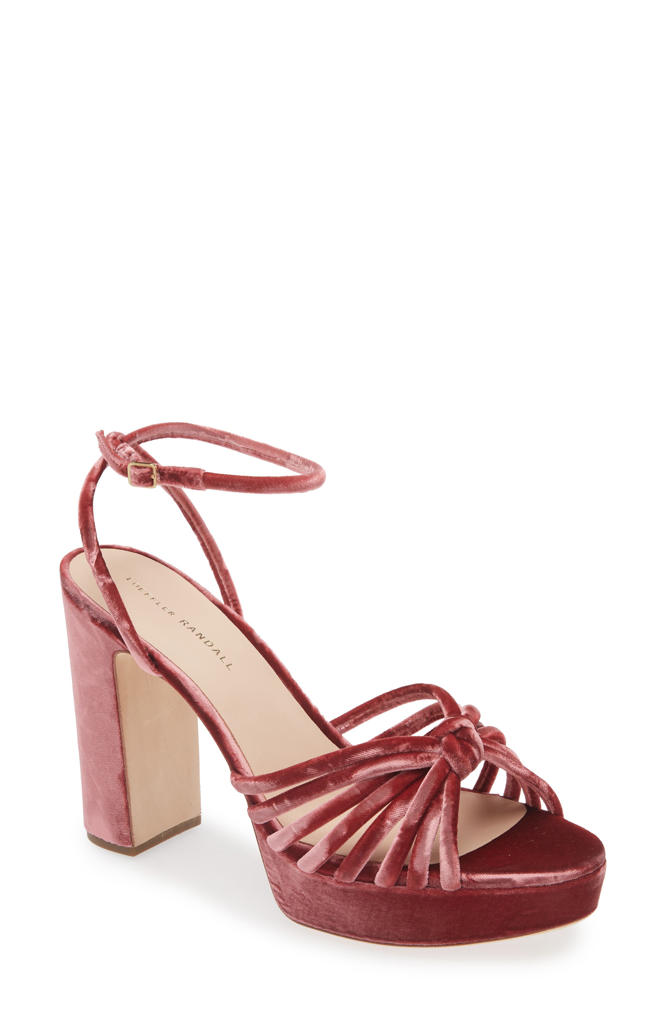 Rivka Ankle Strap Platform Sandal, Main, color, TEA ROSE