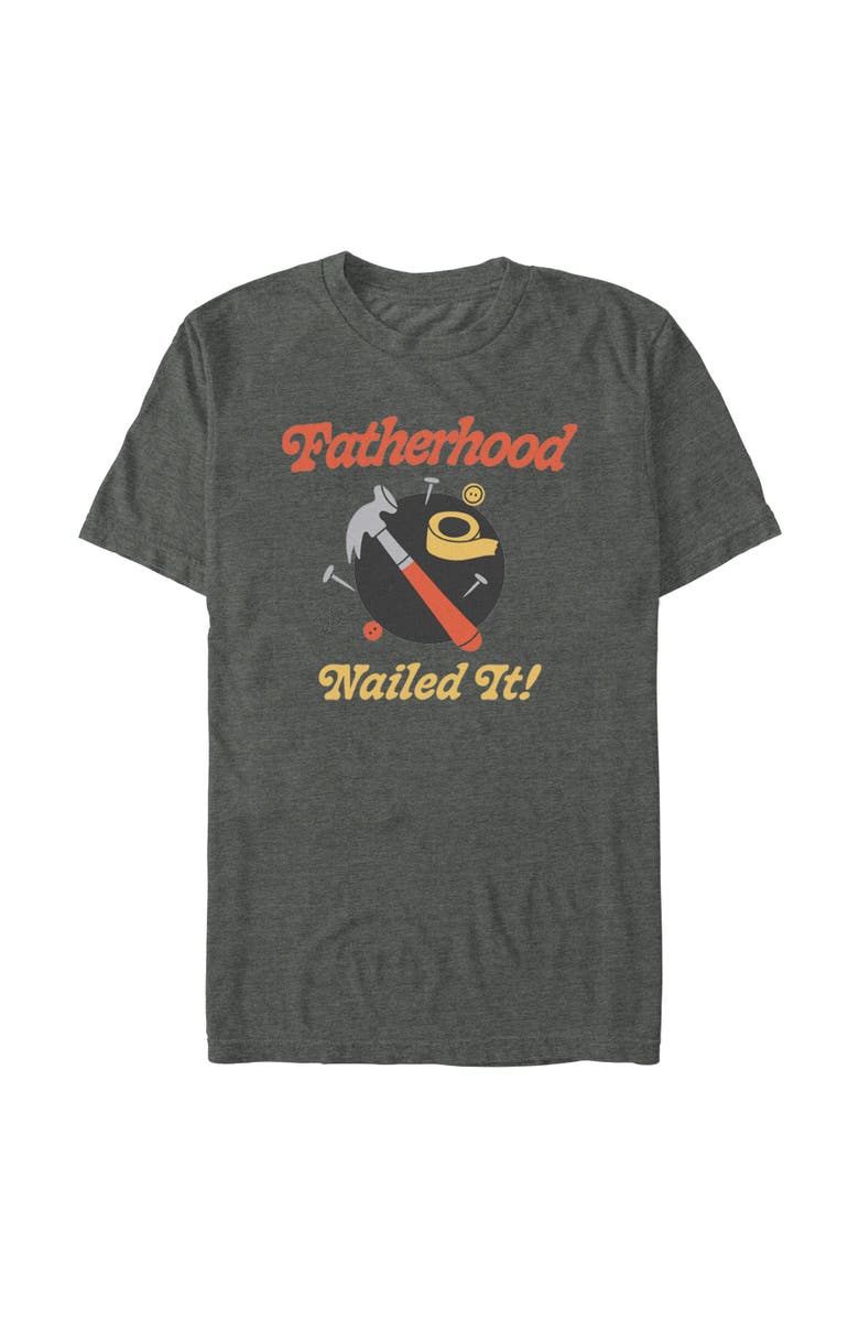 Lost Gods Men's Lost Gods Fatherhood Nailed It Graphic T-Shirt, Main, color, Dark Heather