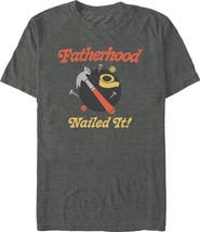 Lost Gods Men's Lost Gods Fatherhood Nailed It Graphic T-Shirt
