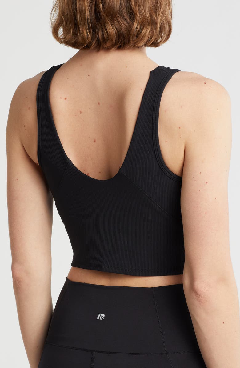 MARIKA Cate Ribbed Longline Sports Bra, Alternate, color,