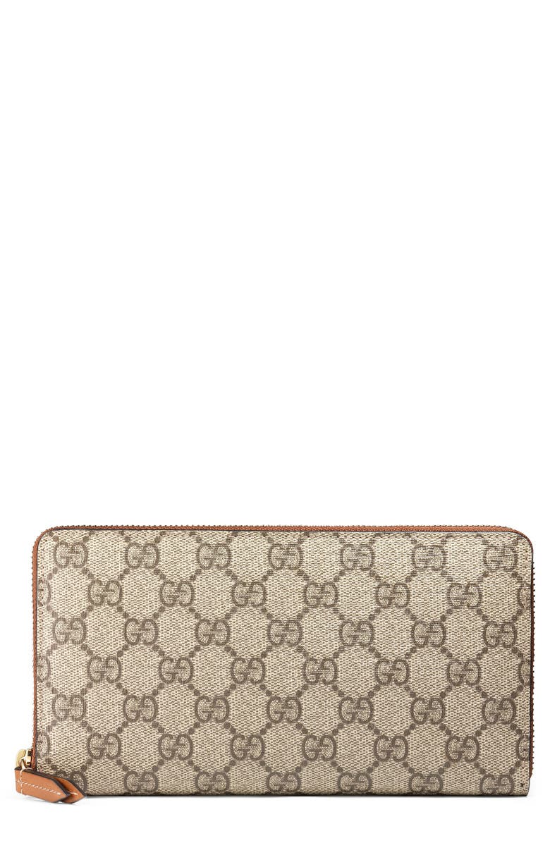 Gucci Linea GG Supreme Canvas Zip Around Wallet, Main, color,