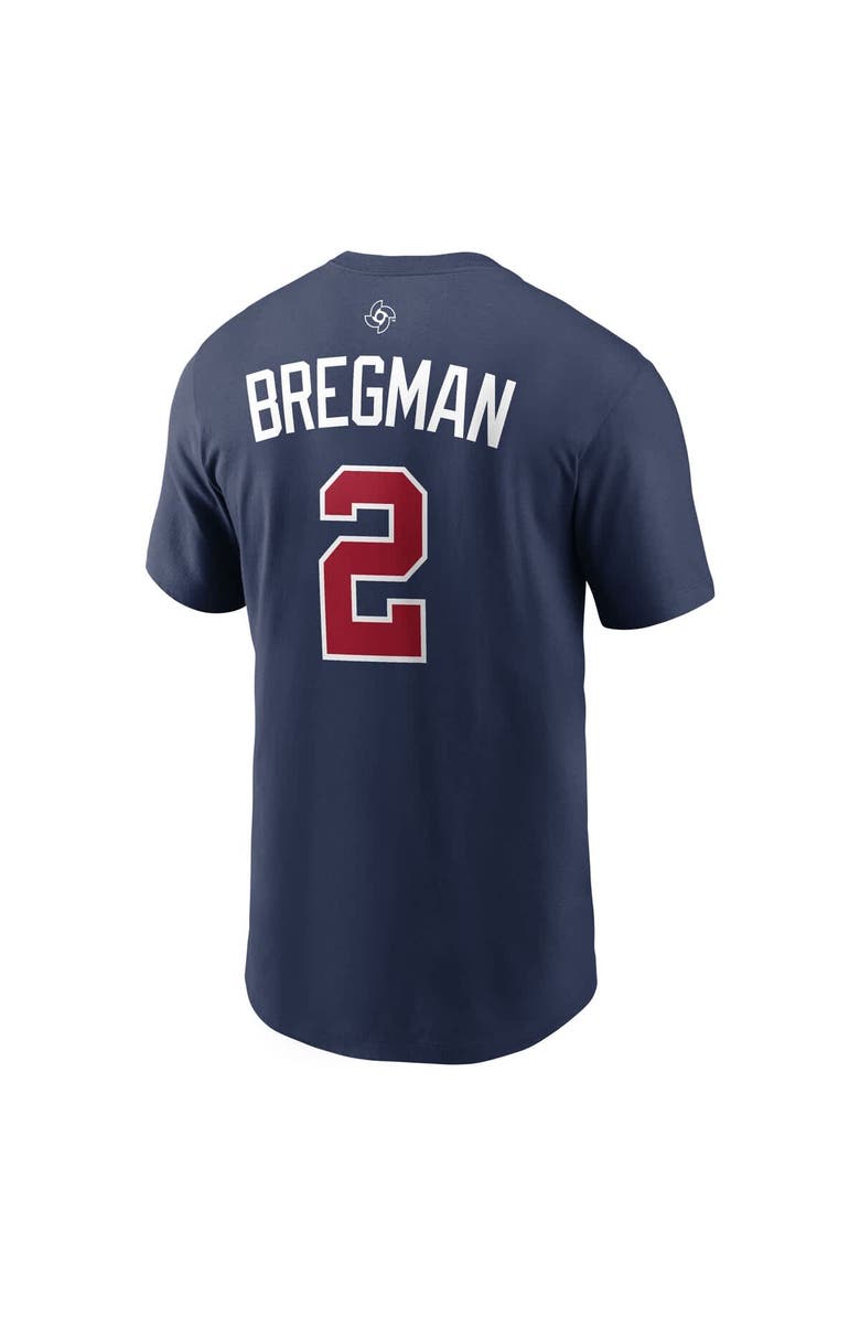 Nike Men's Nike Alex Bregman Navy USA Baseball 2026 World Baseball Classic Name & Number T-Shirt, Alternate, color, Navy