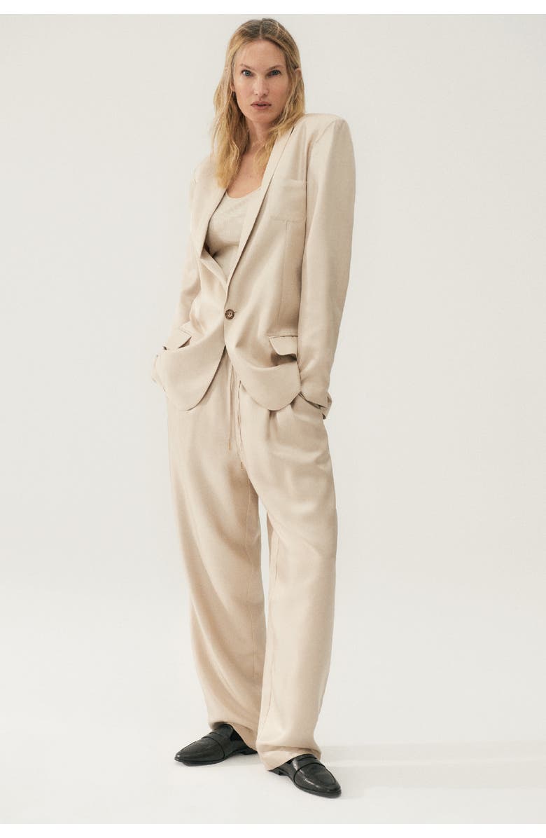 SILK LAUNDRY TWILL SLOUCH PANTS HAZELNUT, Alternate, color, Hazelnut