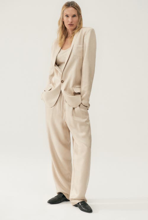 Silk Laundry Twill Slouch Pants Hazelnut In Hazelnut