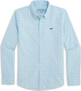 vineyard vines Kids' Lemon Shark Featherweight Performance Button Down Shirt