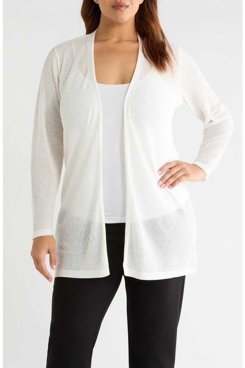 Open Front Cardigan, Main, color, WHITE DOVE