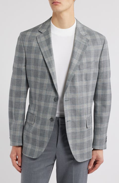 Hyperlight Soft Plaid Wool Sport Coat (Regular & Big)