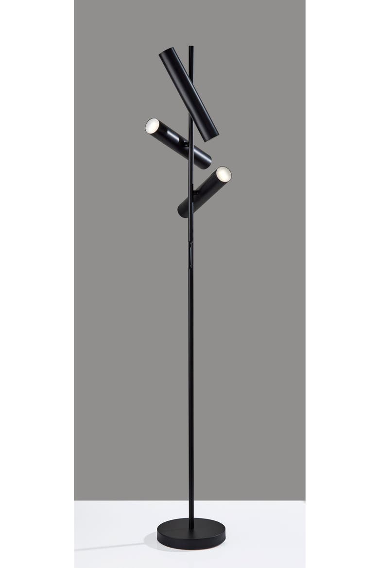 Greer LED Floor Lamp, Alternate, color, BLACK