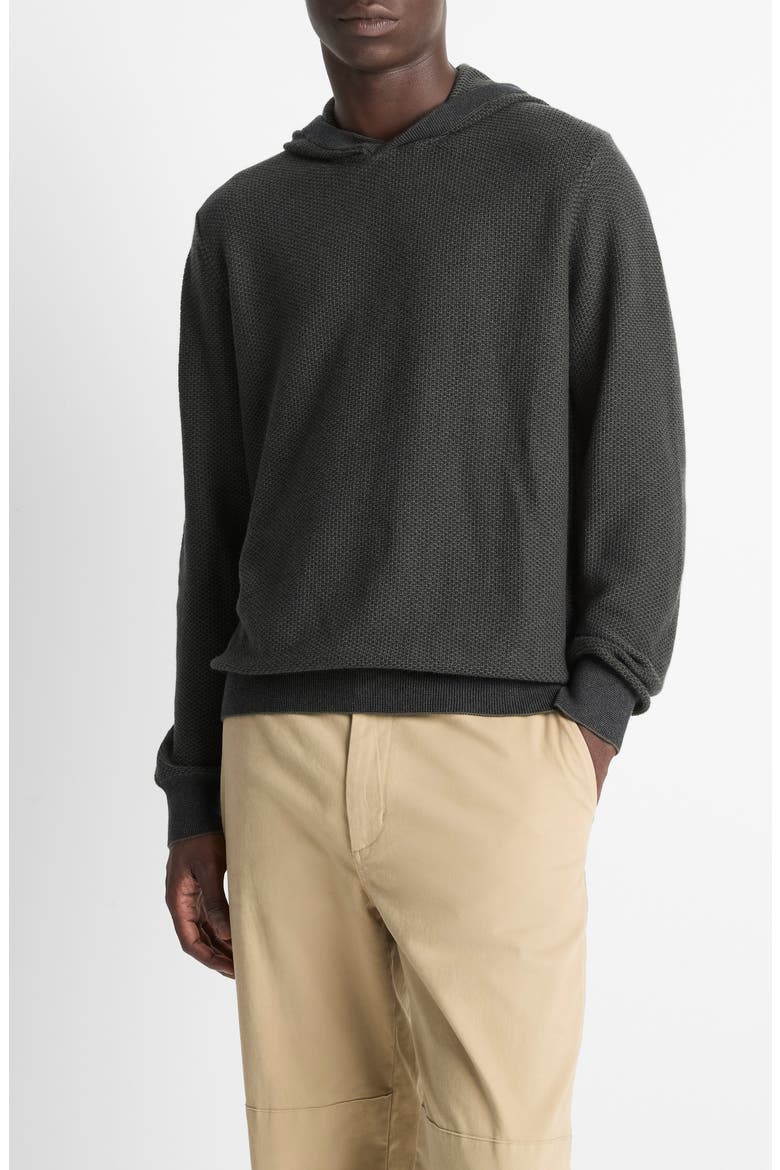 Geometric Jacquard Wool & Cashmere Blend Hoodie, Alternate, color, DRIVER GREEN/ COASTAL