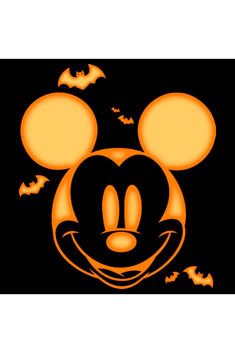 Boy's Mickey & Friends Pumpkin Halloween Face  Graphic T-Shirt, Alternate, color, Black