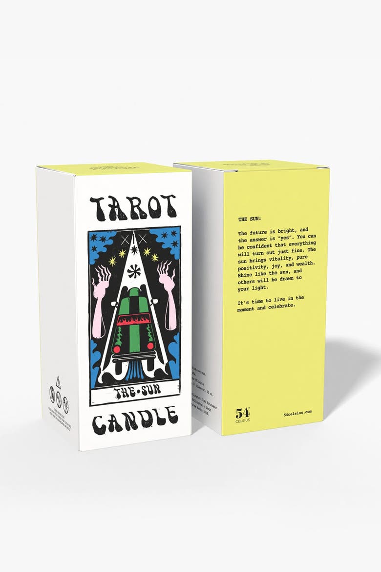 Tarot Candle, Alternate, color, The Sun: Bergamot