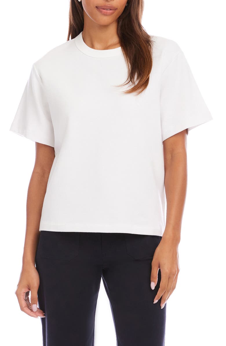 Karen Kane French Terry T-Shirt, Main, color, White