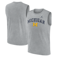 Jordan Brand Men's Jordan Brand Heather Gray Michigan Wolverines Primetime Legend Arch Dri-FIT Muscle Tank Top
