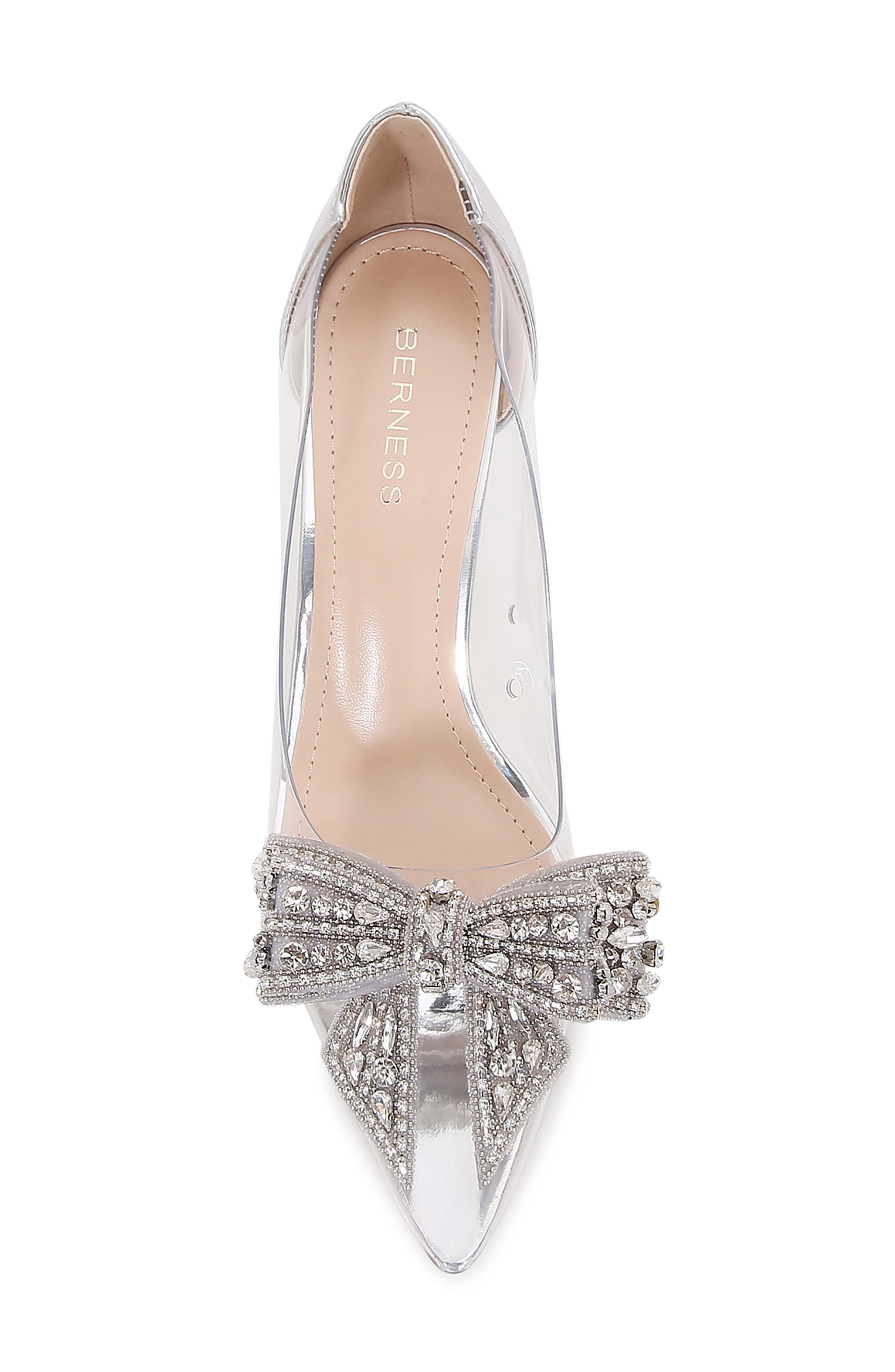 Nala Rhinestone Clear Pump, Alternate, color, SILVER