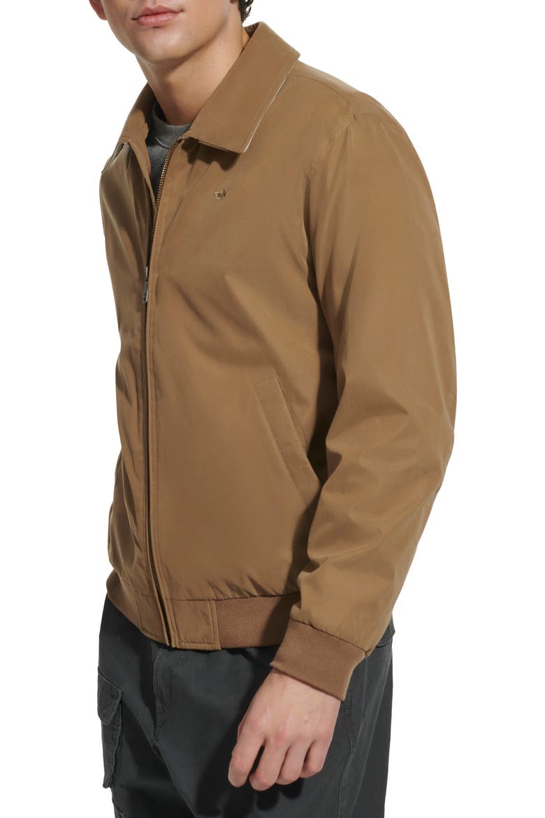 Micro Twill Golf Bomber Jacket, Alternate, color, BROWN