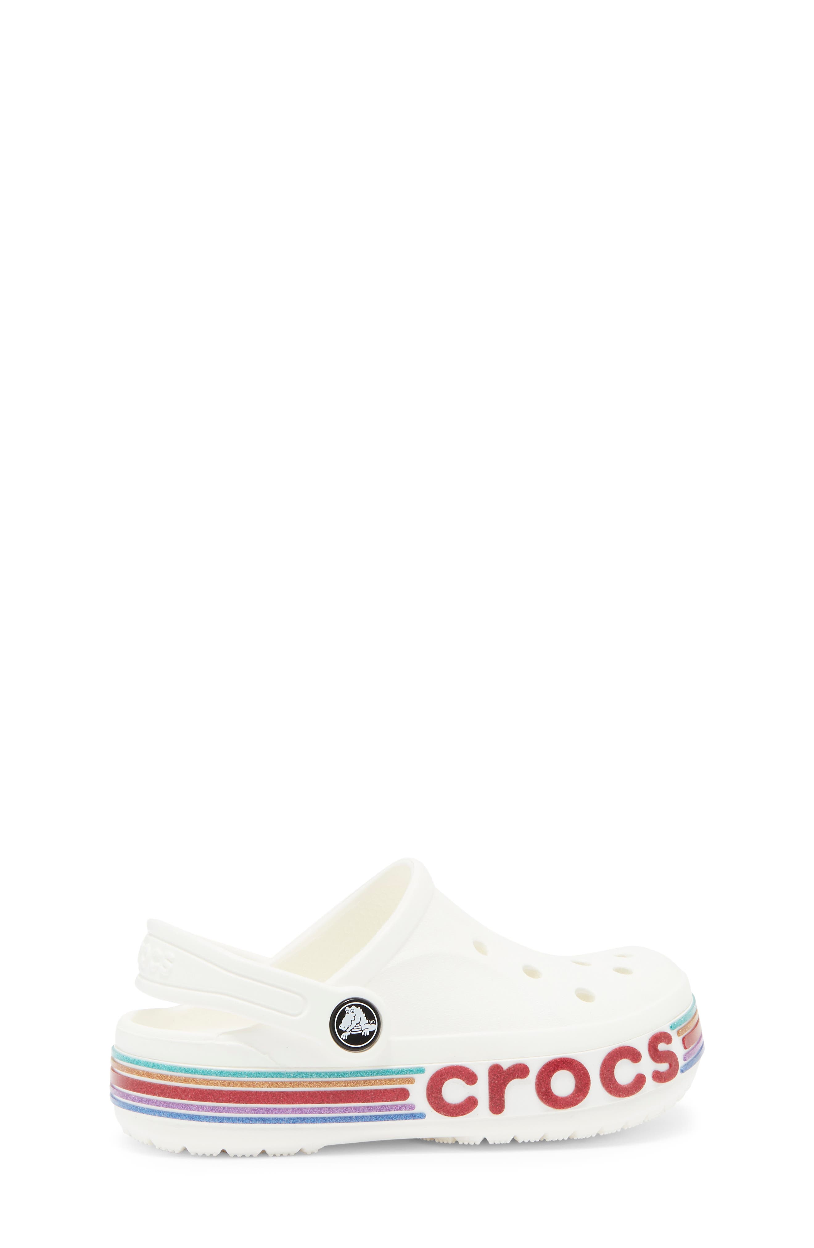 CROCS Kids' Bayaband Rainbow Glitter Clog, Alternate, color, 