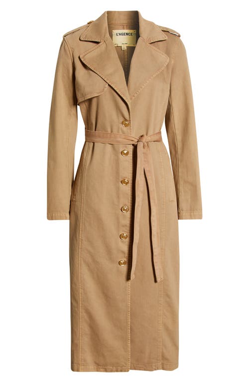 L Agence L'agence Zavia Trench Coat In Brown