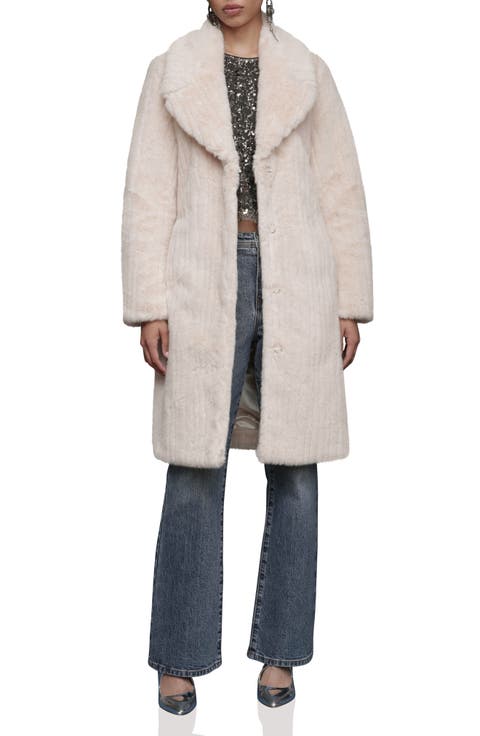Faux Fur Belted Coat