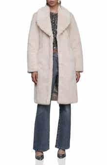 Avec Les Filles Faux Fur Belted Coat