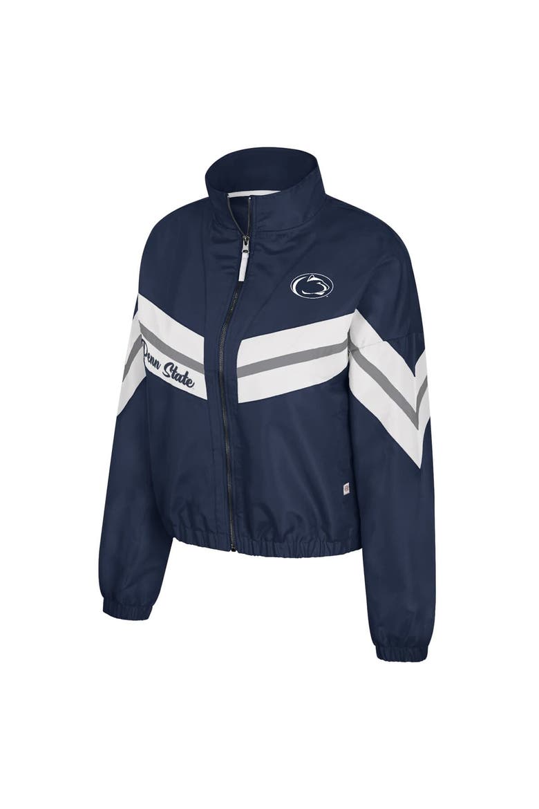 Women's Colosseum  Navy Penn State Nittany Lions Thin Ice Full-Zip Windbreaker, Alternate, color, Navy