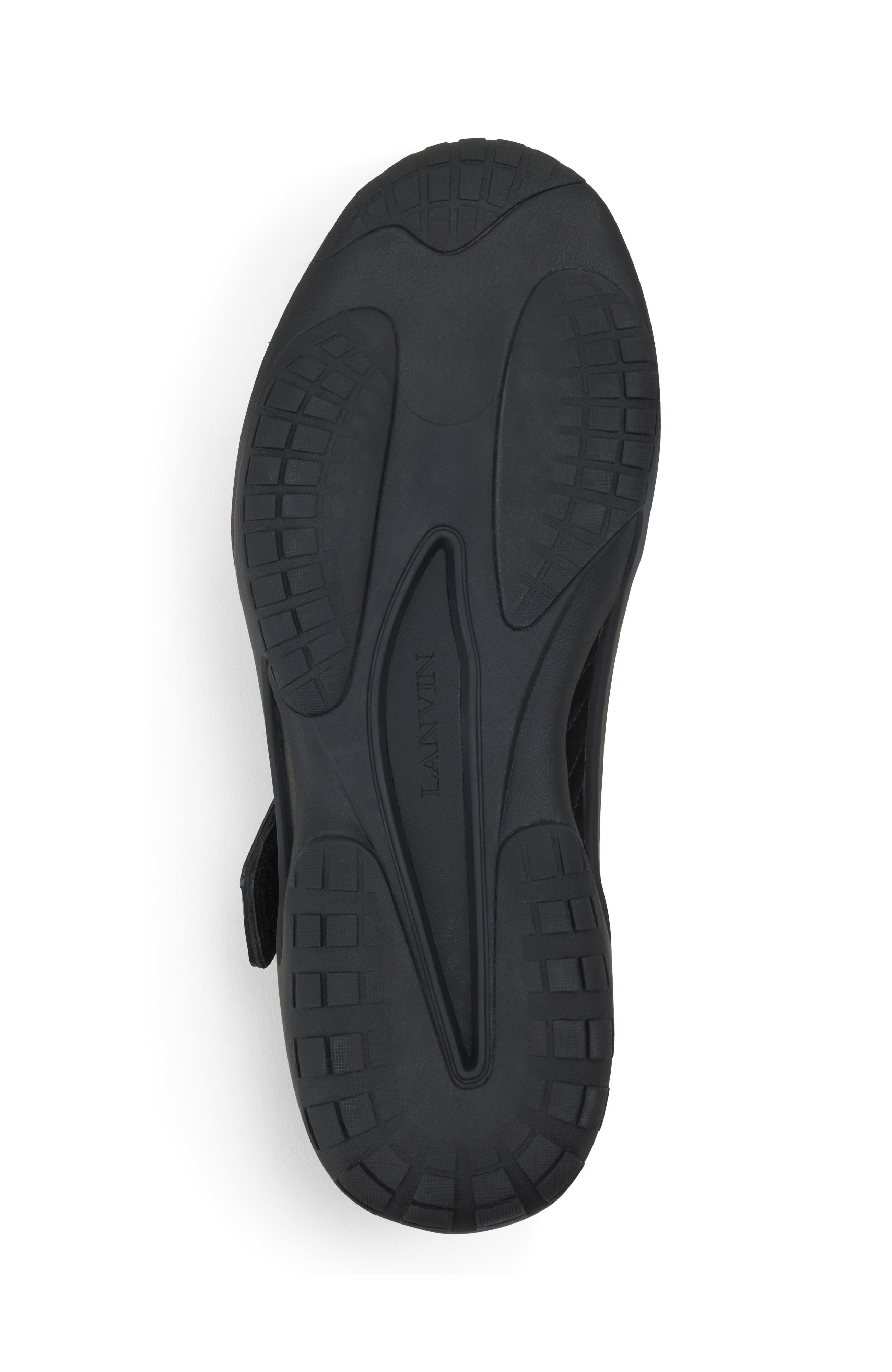 Lanvin Lnv1 Knit And Suede Sneakers, Alternate, color, Black/Black