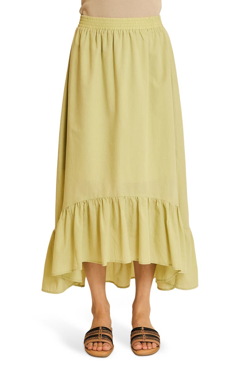 WISHLIST High-Low Midi Skirt, Alternate, color, Lime