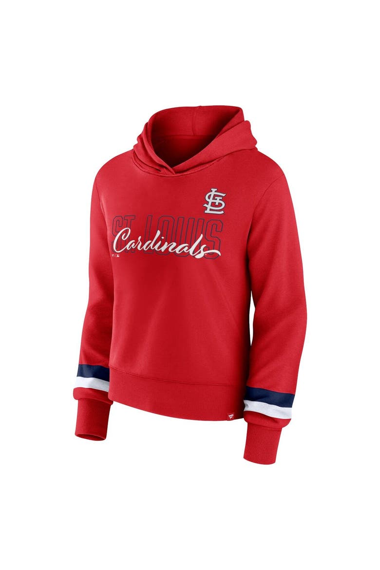 Women's Fanatics Branded  Red St. Louis Cardinals Over Under Pullover Hoodie, Alternate, color, Red