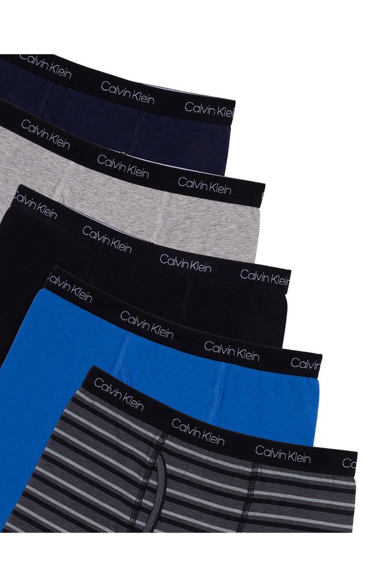 Calvin Klein Kids' Assorted 5-Pack Boxer Briefs, Alternate, color, Black Stripe