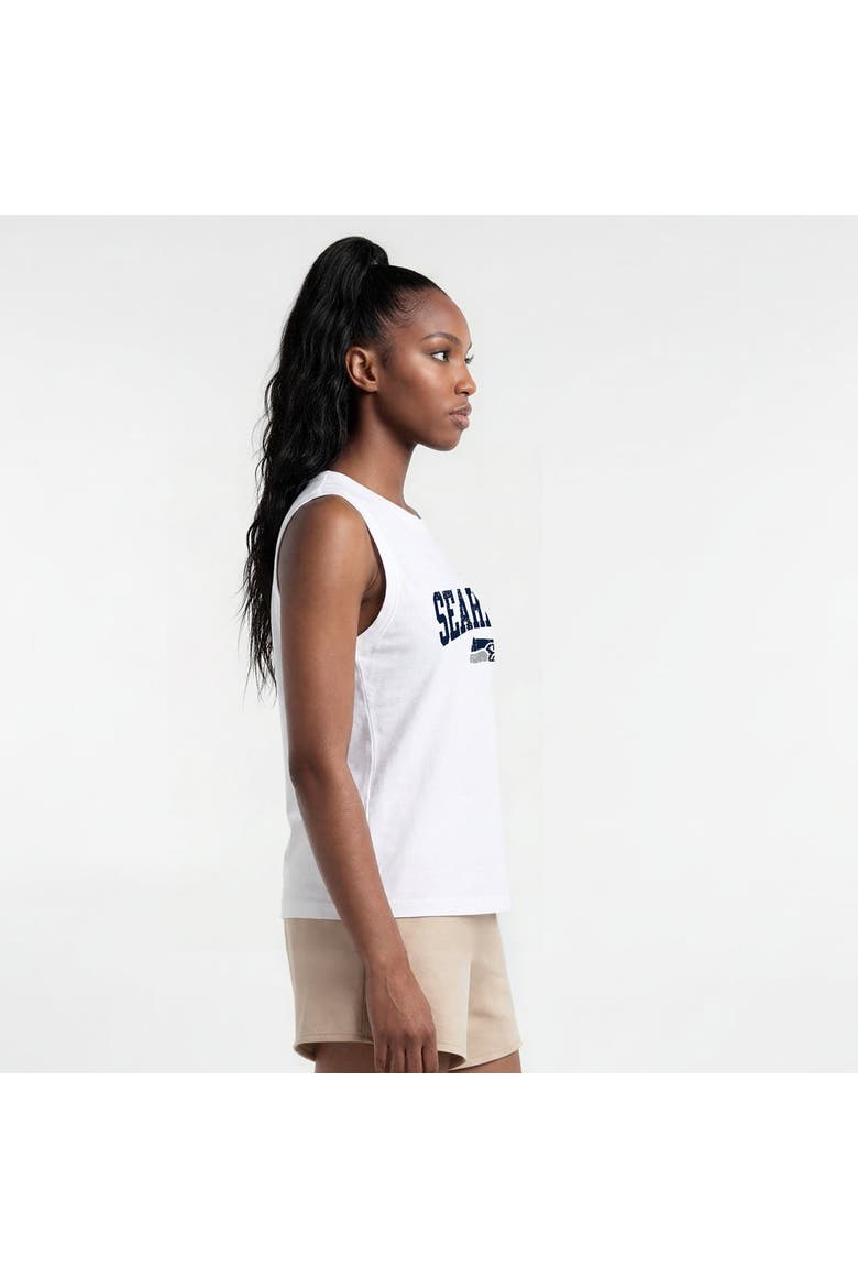 Women's Champion  White Seattle Seahawks Muscle Tank Top, Alternate, color, White