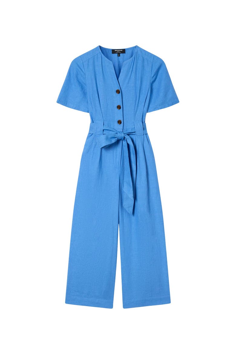 Fiona Linen Jumpsuit, Alternate, color, Blue