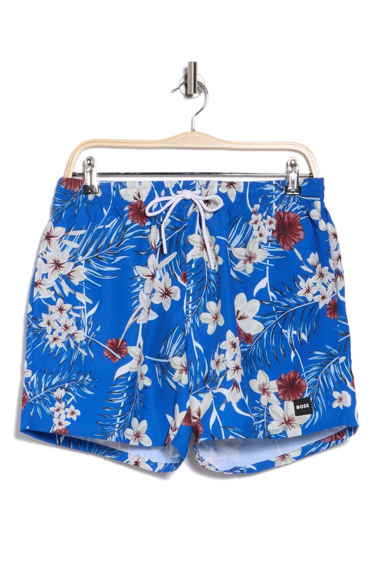 Piranha Recycled Polyester Swim Trunks, Alternate, color, MEDIUM BLUE