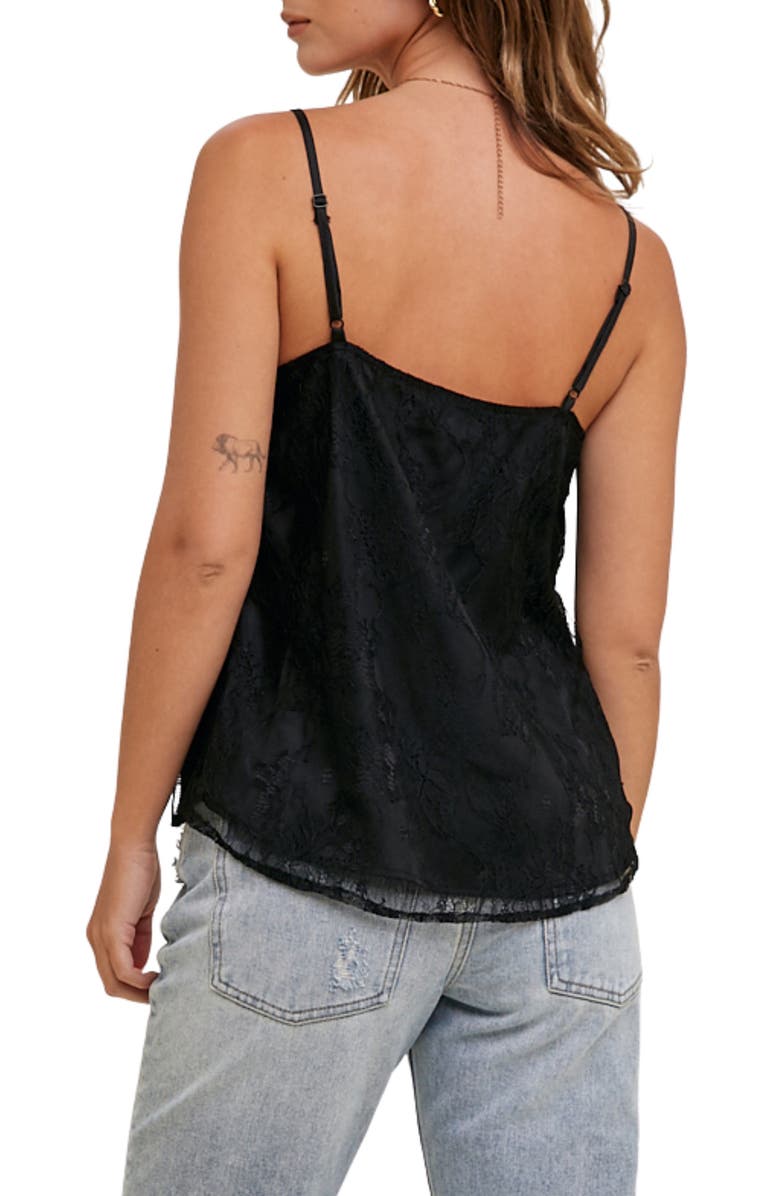 WISHLIST V-Neck Lace Camisole, Alternate, color, Black