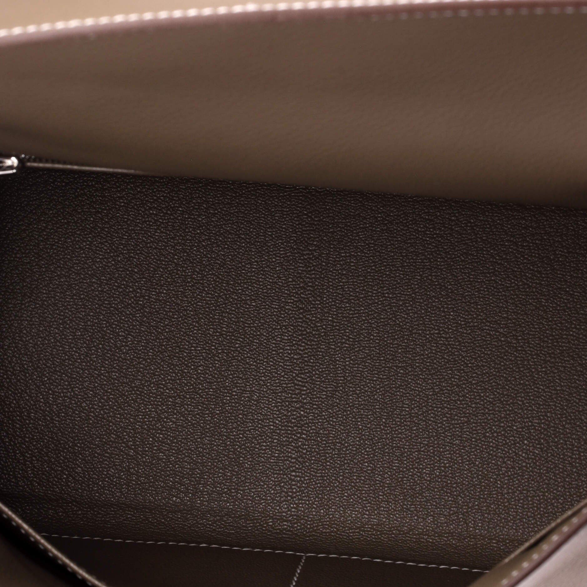 Pre-Owned Hermes Kelly Handbag Grey Evercolor with Palladium Hardware 28, Alternate, color, Etoupe