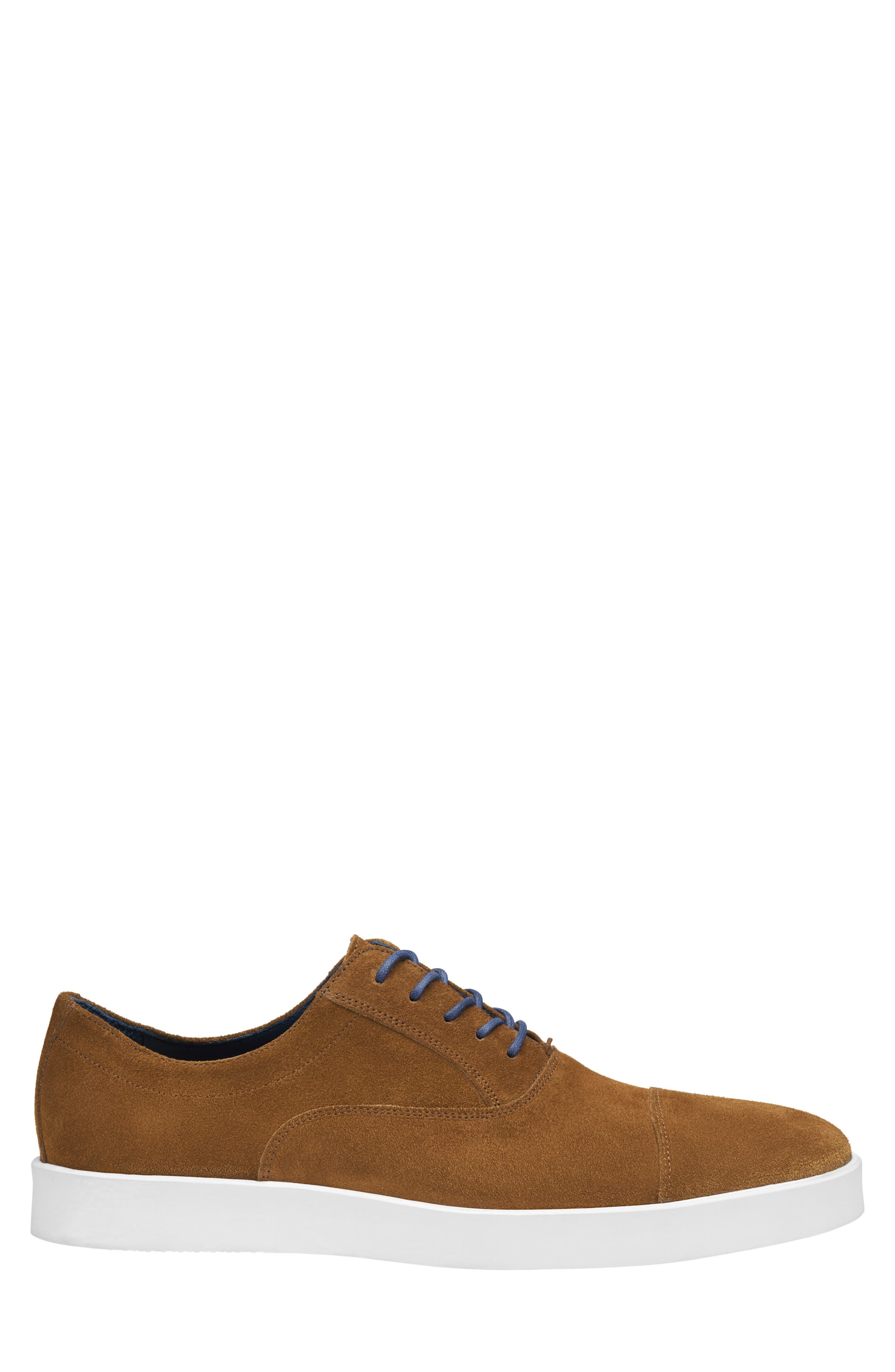 Johnston 
Murphy Bolivar Cap Toe Sneaker, Alternate, color, Snuff Italian Suede