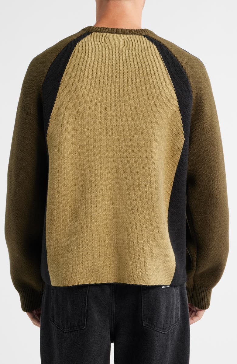 Obey Raglan Sleeve Sweater, Alternate, color, Mermaid Green Multi