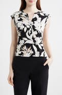AK ANNE KLEIN Tropical Floral Print Dolman Sleeve Top