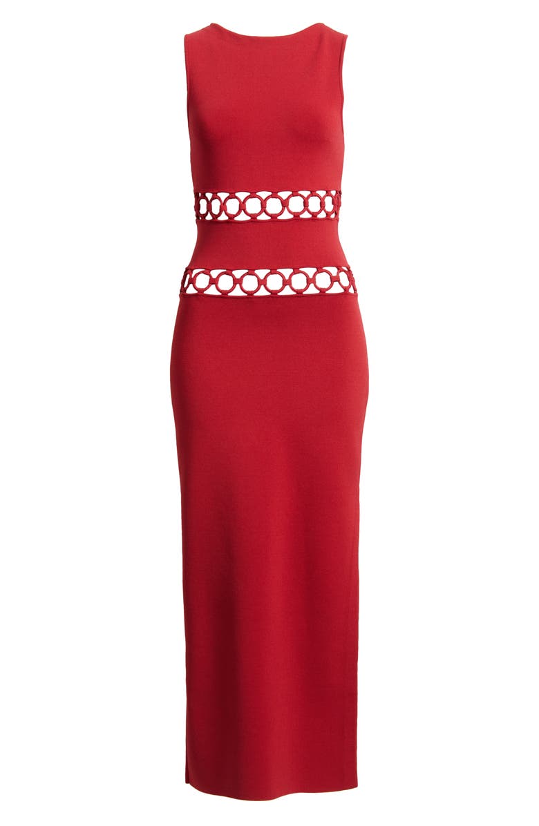 Cult Gaia Cutout Detail Knit Sheath Dress, Main, color, 