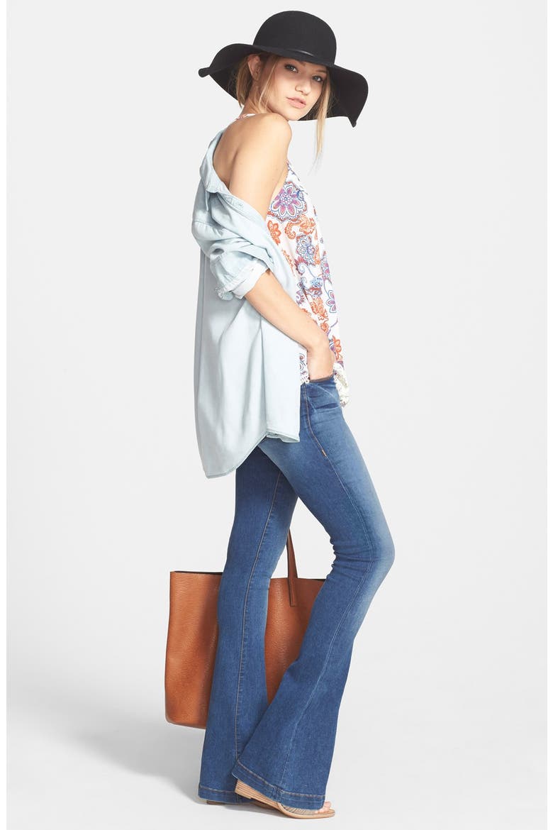 'Nikki' Flare Jeans, Alternate, color, MEDIUM WASH